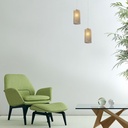 Suspension Canopy avec auvent en métal doré mat, décoration intérieure avec fauteuil vert, Dakar, Sénégal