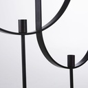 OVAL - Lampadaire 2 cerclages en metal noir mat H169
