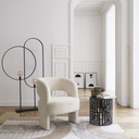 OVAL - Lampadaire 2 cerclages en metal noir mat H169