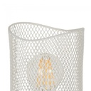 Abat-jour de la lampe Ottawa en métal blanc avec un design en maille. Disponible sur Dakar Sénégal