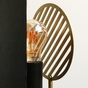 TOTEM - Lampe à poser en métal découpé au laser noir et doré H45