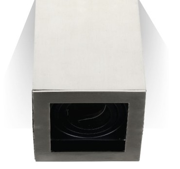Plafonnier surface de montage GU10 carré en aluminium nickel satiné – Design moderne pour un éclairage d’intérieur élégant – Dakar, Sénégal.