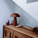 Lampe à poser positano en manguier naturel et métal terracotta H41cm