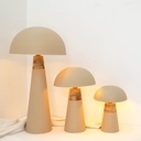 Lampe à poser positano en manguier naturel et métal sablé H41cm