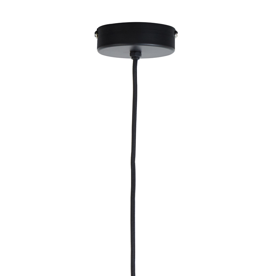 Plafonnier noir mat de la suspension Lazar, parfaitement conçu pour un montage sûr, Dakar, Sénégal.