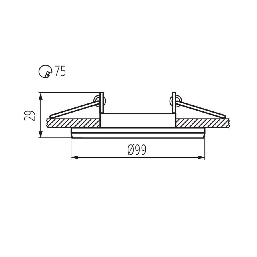 COLIE DTO-B - Spot encastré alliage en aluminium noir mat Ø9,9