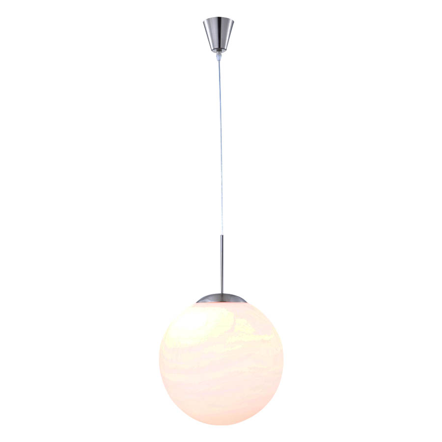 Suspension Balla en métal nickel satiné et verre blanc, disponible sur Dakar,  Sénégal