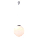 Suspension Balla en métal nickel satiné et verre blanc, disponible sur Dakar,  Sénégal