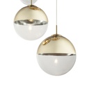 Lustre 5 lampes varus en métal doré et verre transparent Dakar , Sénégal