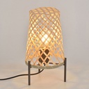 KAMI - Lampe trépied en bambou tressé naturel H31