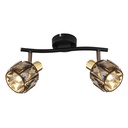 Spot plafonnier Indiana à 2 lampes en métal noir et doré – Éclairage élégant pour un style moderne – Dakar, Sénégal.