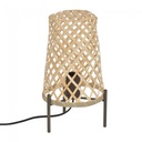 Lampe trépied Kami en bambou tressé naturel