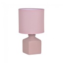IDA - Lampe à poser base carrée en céramique mat rose