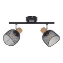 OTTAWA - Spot / Plafonnier 2 lampes en métal et tiges métalliques noirs