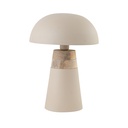 Lampe à poser positano en manguier naturel et métal sablé H41cm