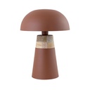 Lampe à poser positano en manguier naturel et métal terracotta H41cm
