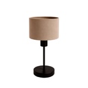 Lampe à poser Soeni en métal avec abat-jour en velours beige