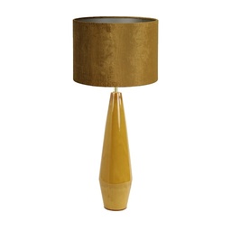 [LLV1730760] ISIDORO - Lampe à poser en céramique ocre jaune Ø15x61 cm