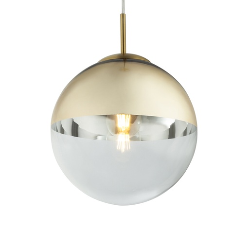 [GLO15856CV] Suspension Varus en métal doré et verre transparent