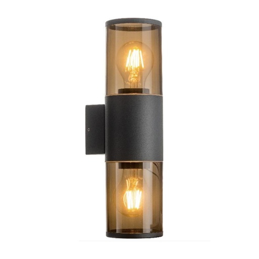 [EVDM201] JEFF - Applique extérieur 2 lampes en fonte aluminium noir étanche IP54