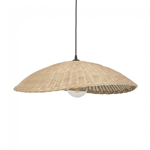 [COR656757] CALANQUES - Suspension réflecteur en rotin naturel tressé à la main Ø56