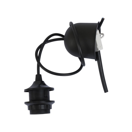 [COR9972] Câble électrique avec support de lampe pour ampoules E27 noir