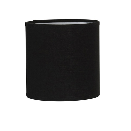 [COR503931] Abat-jour cylindre réversible en coton sur contrecollé noir
