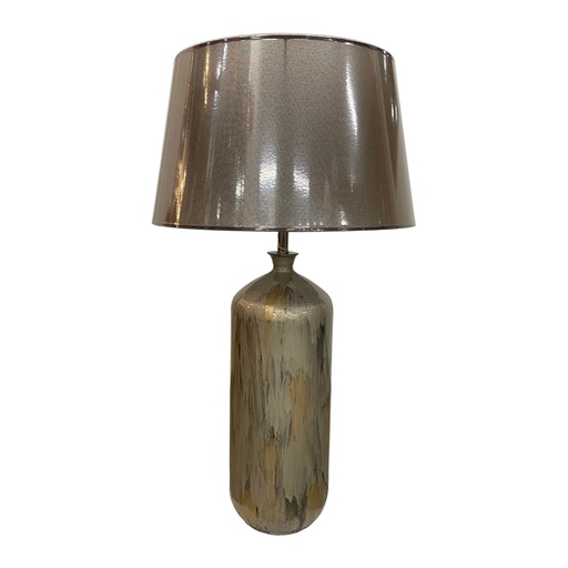 [LXILEQ301] QUEBEC - Lampe à poser en métal et verre mordoré gris