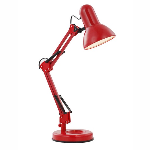 [GLO24882] FAMOUS - Lampe à poser en plastique et métal rouge H59