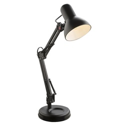 [GLO24880] FAMOUS - Lampe à poser en plastique et métal noir H59