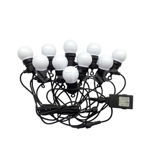 [VTA7437] Guirlande d'éclairage 5m avec 10 lampes étanche IP44 Lumière blanche