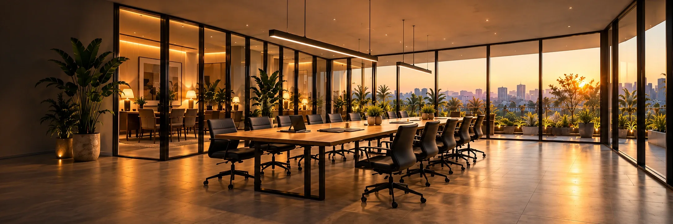 Ambiance lumineuse dans un bureau professionnel