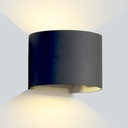 Applique Murale LED 6W Ronde Noir Aluminium Lumière Jaune Chaude IP65 Dakar, Sénégal
