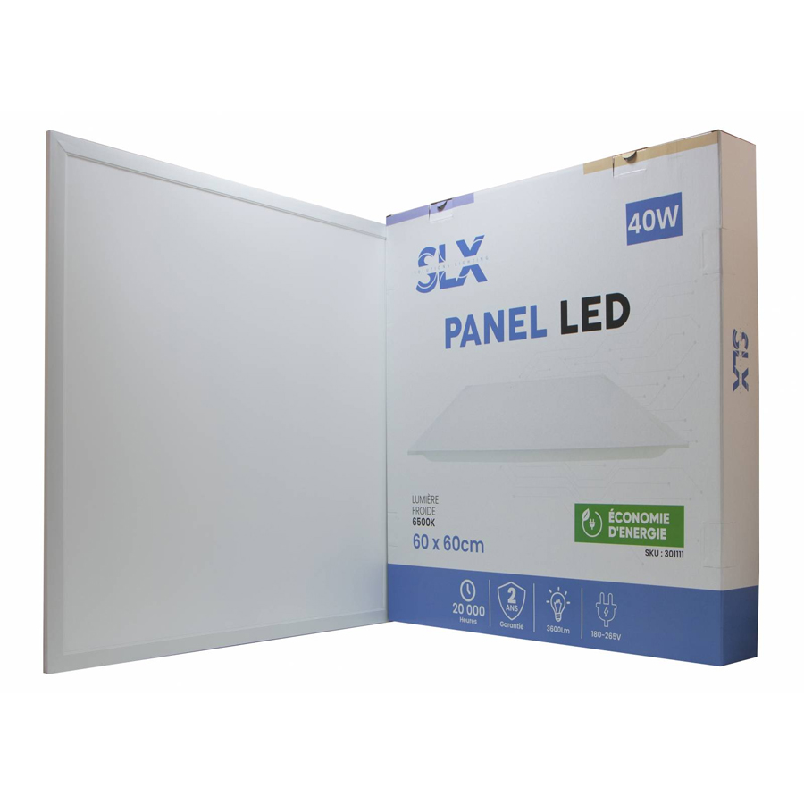 Panel LED 40W 60 x 60 Lumière Blanche Froide