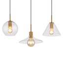 Lustre 5 lampes adara en métal laiton et verre transparent Dakar , Sénégal