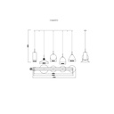 Lustre 5 lampes adara en métal laiton et verre transparent Dakar , Sénégal