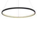 Zoom sur la suspension Ralph en métal noir, led intégré. Dakar, Sénègal