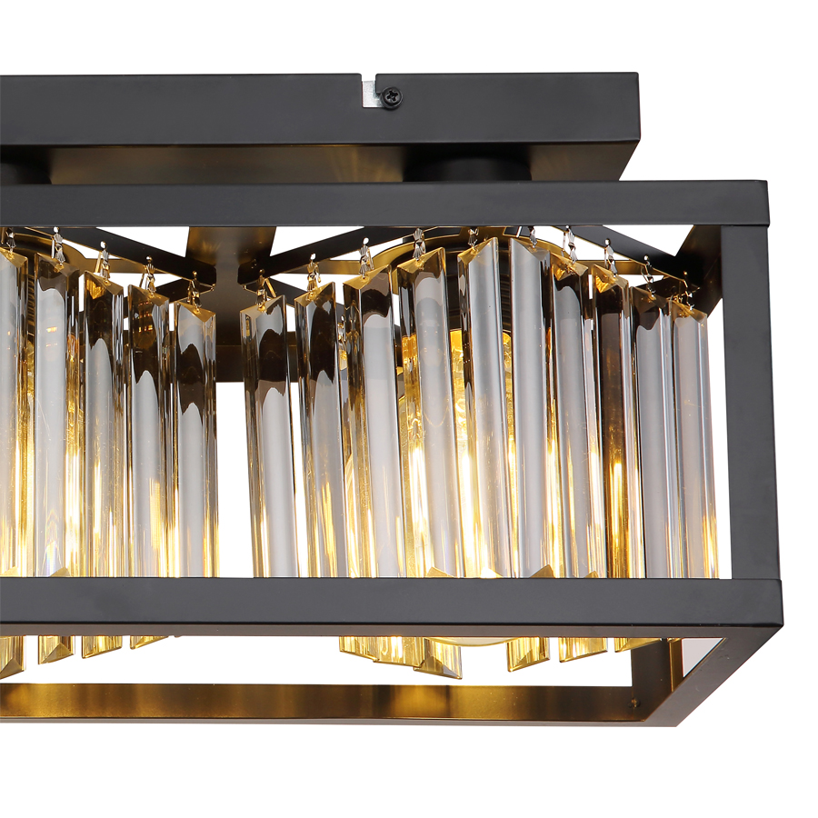 étail des cristaux de verre du lustre/plafonnier Mathilde 3 lampes - Dakar, Sénégal