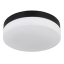 VRANOS - Plafonnier 2 lampes en aluminium noir étanche IP44 Ø24