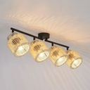 Plafonnier Cancun 4 lampes métal noir et cordelette – Dakar, Sénégal
