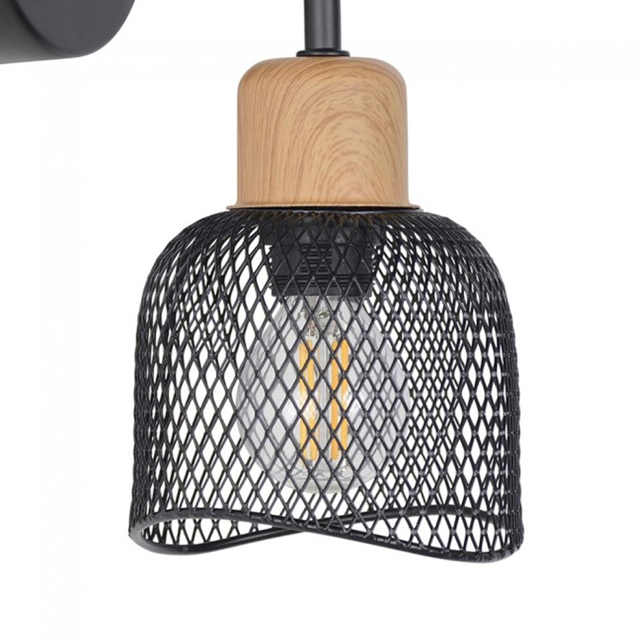 Applique OTTAWA métal et tiges métalliques grillagé noir E14 40W – Dakar, Sénégal