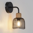 Applique OTTAWA grillagé noir métal et tiges métalliques E14 40W – Ambiance moderne – Dakar, Sénégal