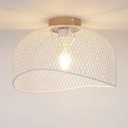 Plafonnier Ottawa en métal grillagé blanc – Éclairage unique et moderne pour un intérieur stylé – Dakar, Sénégal.