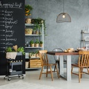 Mise en situation de la belle suspension Ottawa autour d'une table à manger disponible sur Dakar, Sénègal