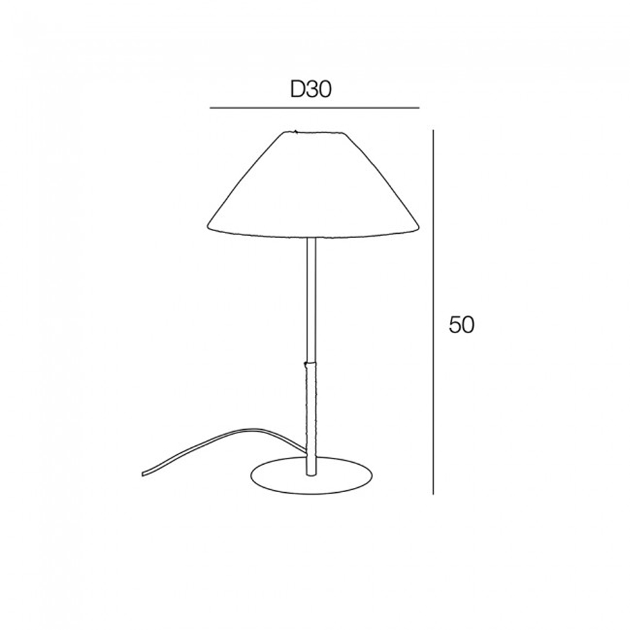 Schéma de la lampe à poser Playa, disponible sur Dakar, Sénégal.