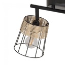 Vue détaillée du Spot/plafonnier Indah à 2 lampes en métal noir, design élégant et moderne, Dakar, Sénégal.