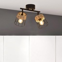 Spot/plafonnier Indah à 2 lampes installées sur un plafond, offrant un éclairage moderne et chaleureux, Dakar, Sénégal.