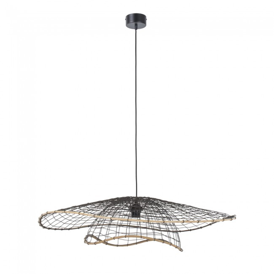 Suspension lanka xxl forme feuille en métal filaire noir Dakar , Sénégal