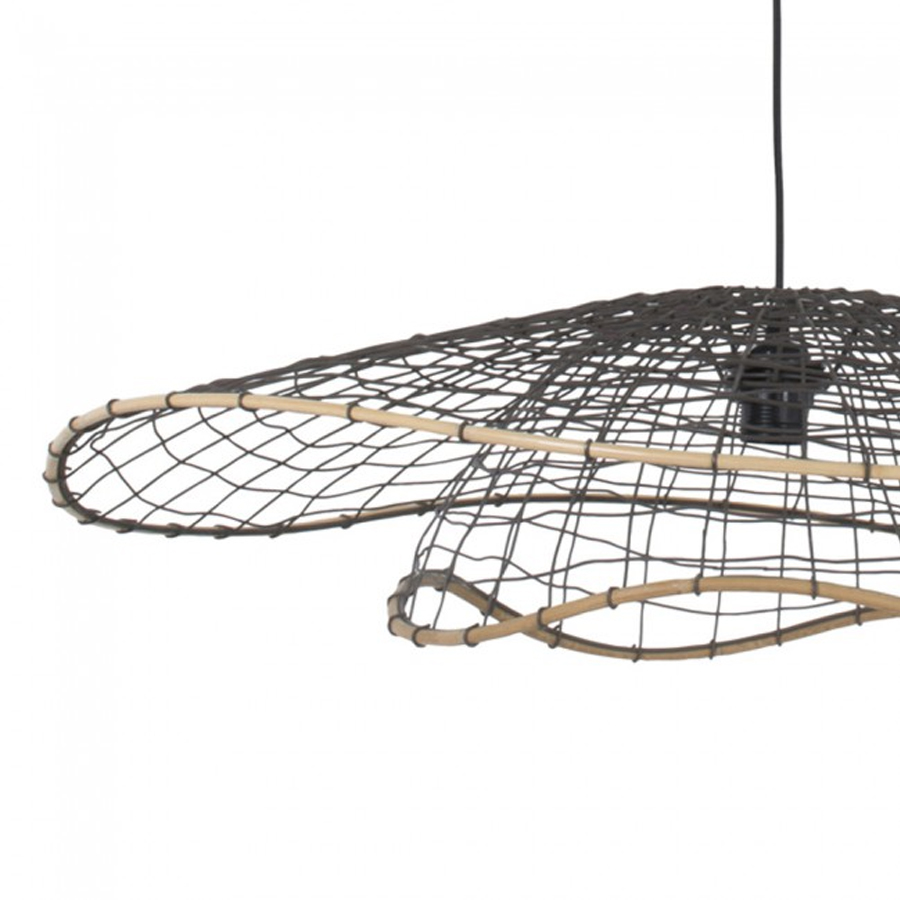 Suspension lanka xxl forme feuille en métal filaire noir Dakar , Sénégal