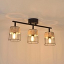 Éclairage d’ambiance avec le plafonnier Indah 3 lampes en métal noir – Idéal pour un intérieur moderne – Dakar, Sénégal.